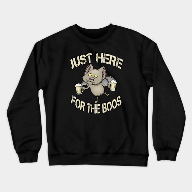 I’m Just Here For The Boos Bat Halloween Costume Gift Crewneck Sweatshirt by FrontalLobe